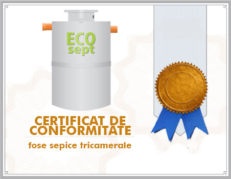 Certificat conformitate fose septice tricamerale FECO

