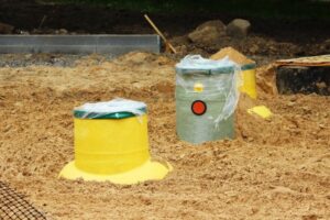 separator de hidrocarburi in timpul constructiei unei parcari